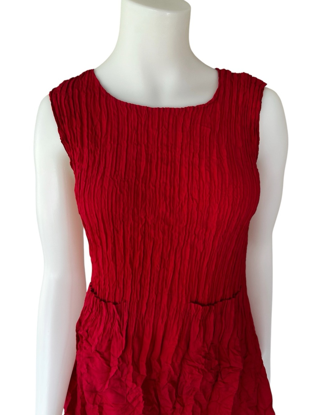 Alquema Smash Pocket Dress Size 1 Small-Medium Crinkly Lagenlook